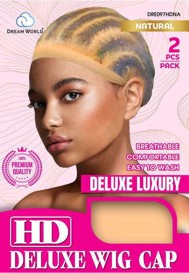 Dream World HD Deluxe Wig Cap Natural DRE097HDNA – 2 PCS - ANNS BEAUTY SUPPLY